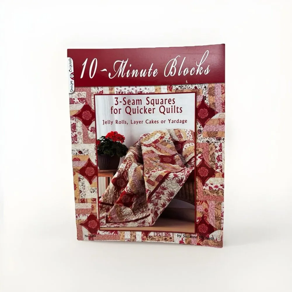 10-Minute Blocks 3 Seam Squares Quicker Quilts Jelly Rolls Pattern Book McNeill